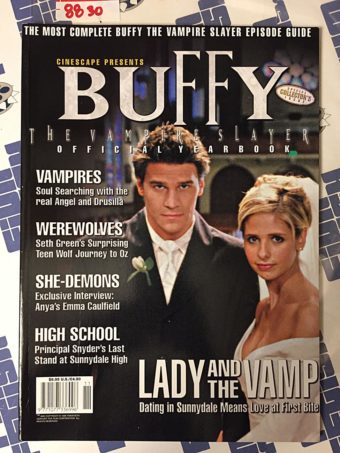 Cinescape Buffy The Vampire Slayer 1999 Official Yearbook, Sarah Michelle Gellar, David Boreanz