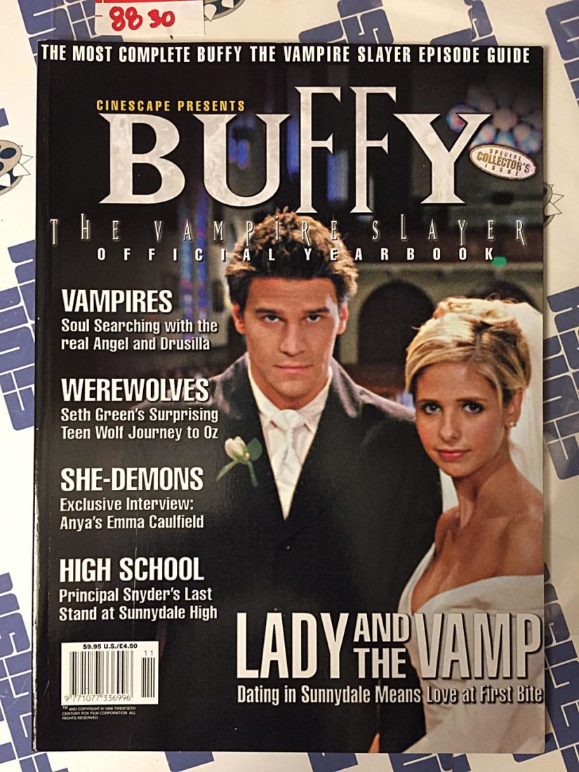 Cinescape Buffy The Vampire Slayer 1999 Official Yearbook, Sarah Michelle Gellar, David Boreanz