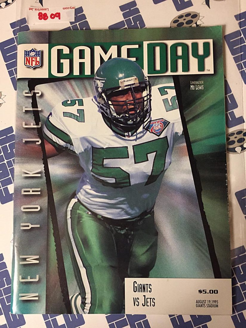Gameday Magazine New York Giants vs. Jets (August 19, 1995) Giants Stadium, Mo Lewis 8809