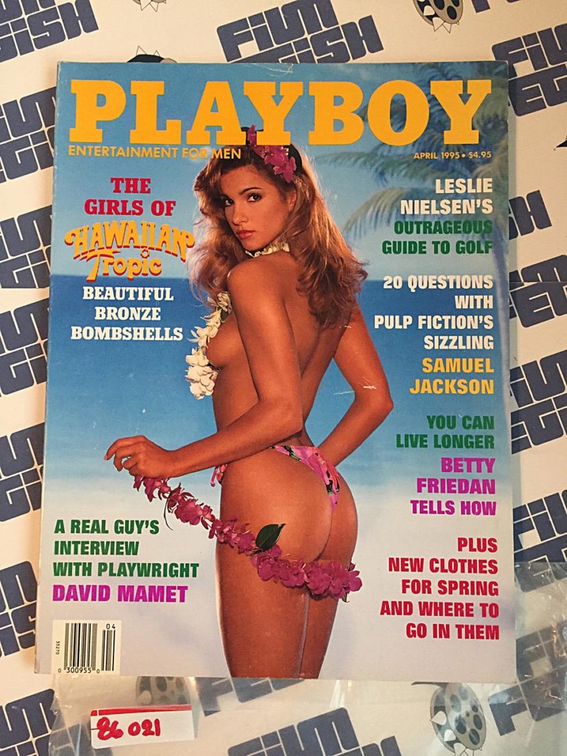 Playboy Magazine (April 1995) Leslie Nielsen, Samuel L. Jackson, David Mamet [86021]