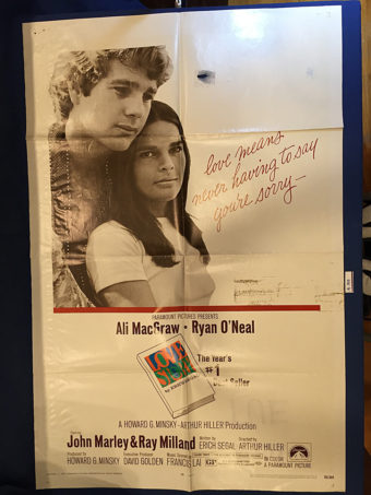 Love Story 27×41 inch Original Movie Poster (1970) Ali MacGraw, Ryan O’Neal [9355]