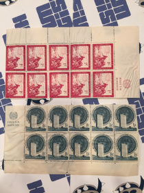 UN Stamps 1st UN Issue 1951 2 Sheets of 10 Value 1 1/2c (1951)