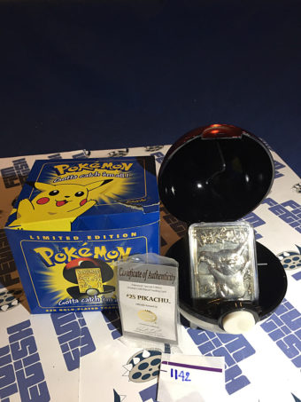 Burger King Limited Edition Pokemon 23K Gold Card Pikachu #25 Pokeball Blue Box (1999) [1142]