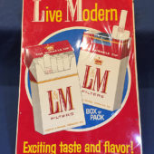 Live Modern Filters Cigarette Liggett and Myers Tobacco 12 x 18 inch Vintage Tin Sign