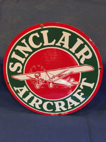 Sinclair Aircraft 12 inch Round Sign