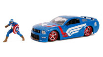 Jada Toys Marvel Captain America, 2006 Ford Mustang Die-Cast Car, 1:24 Scale Vehicle, 2.75 inch Die-Cast Collectible Figure