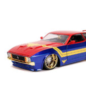 Jada Toys Marvel Captain Marvel, 1973 Ford Mustang Mach 1 Die-Cast Car, 1:24 Scale Vehicle, 2.75 inch Die-Cast Collectible Figure