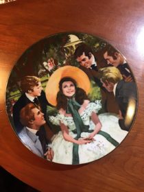 Artist SIGNED Scarlett and Her Suitors Gone with the Wind Golden Anniversary Plate Series #5609M (1988)