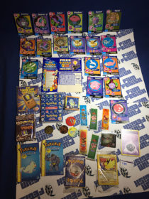 RARE Pokemon Cards Lot + Burger King Game Boy Accessories + Foil Stickers [1108]