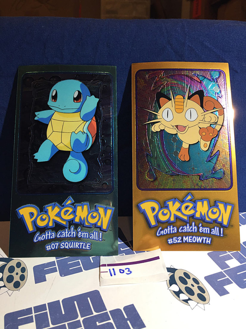 Topps Chrome Foil Card Pokemon TV Animation Edition 2/5 Jumbo #07 Squirtle  & #52 Meowth [1103]  | Film Fetish and the Crush  Collectibles Shop