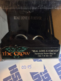 NECA Very Rare The Crow Real Love Is Forever Handmade Pewter Ring Set (2002)