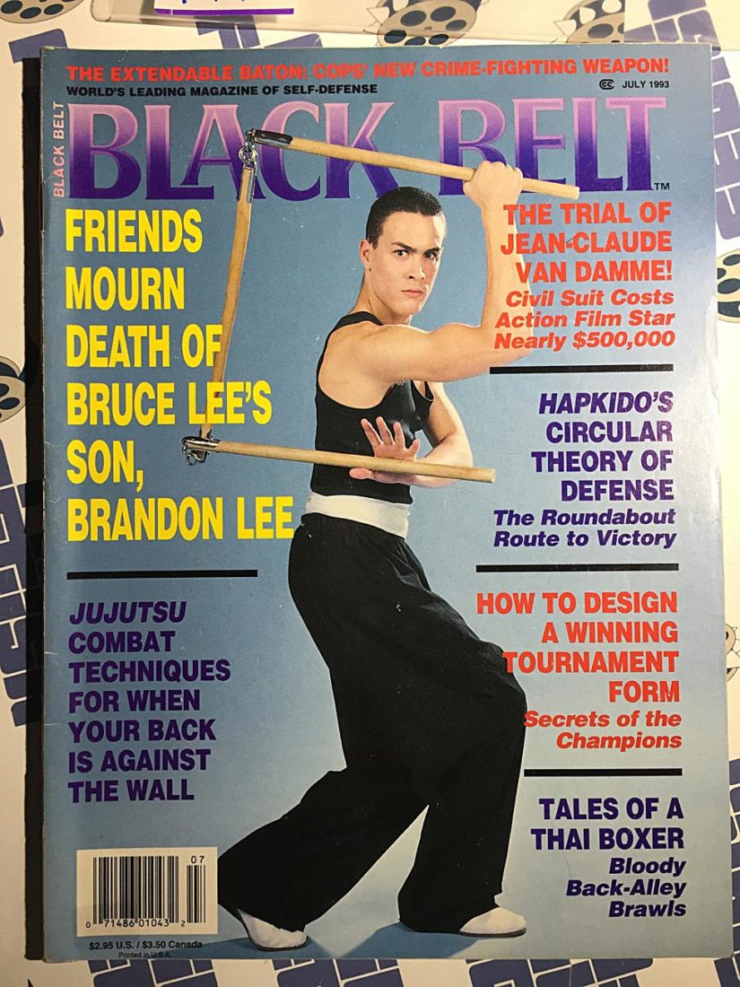 Black Belt Magazine (July 1993) Brandon Lee, Jean-Claude Van Damme [9184]