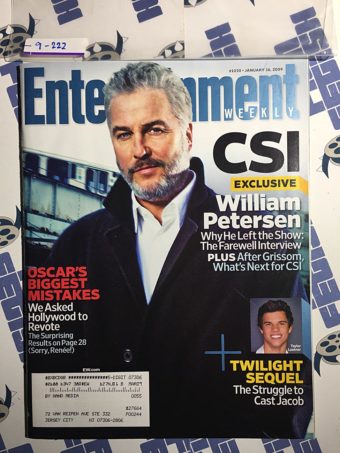 Entertainment Weekly Magazine (Jan 16, 2009) William Petersen, Taylor Lautner [9222]