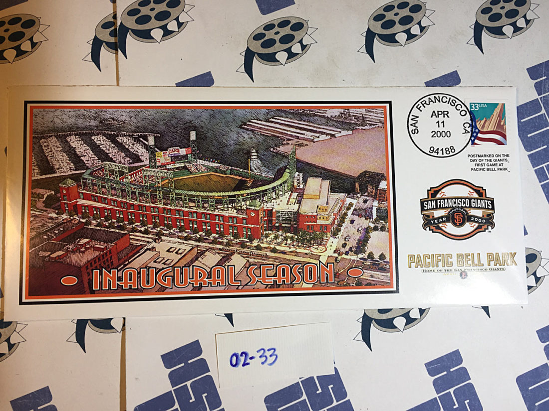 San Francisco Giants Inaugural Season Pacific Bell Park First Day Postal Cover (April 11, 2000) [0233]