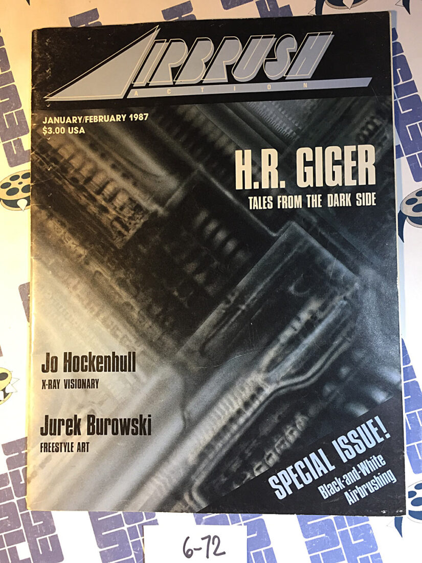 Airbrush Action Magazine (January/February 1987) H.R. Giger, Black and White Airbrushing [672]