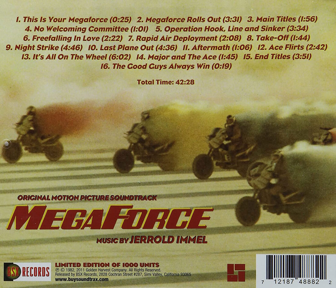 Megaforce Original Motion Picture Soundtrack by Jerrold Immel – CD