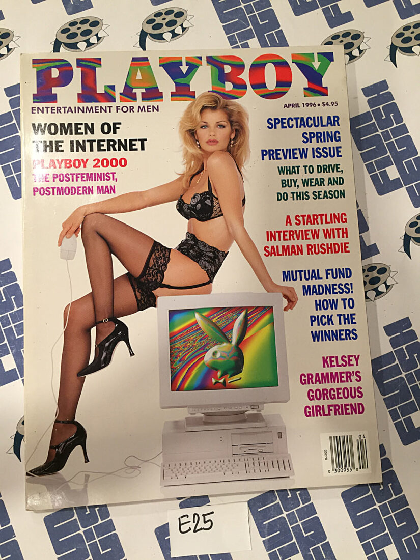 Playboy Magazine (April 1996) Women of the Internet, Salman Rushdie, Kelsey Grammer’s Girlfriend [E25]