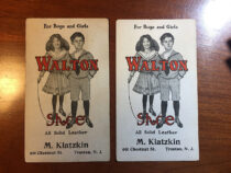 Walton Leather Shoes Vintage Advertising Cards – M. Klatzkin, Trenton, NJ (Set of 2)
