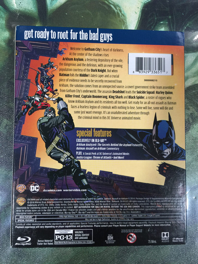 DC Universe Original Movie: Batman Assault on Arkham Featuring the Suicide  Squad with Slipcover  | Film Fetish and the Crush  Collectibles Shop