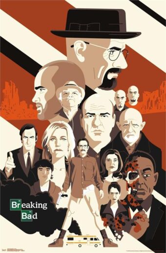 Breaking Bad Group Collage Portraits 22 x 34 inch TV Series Poster