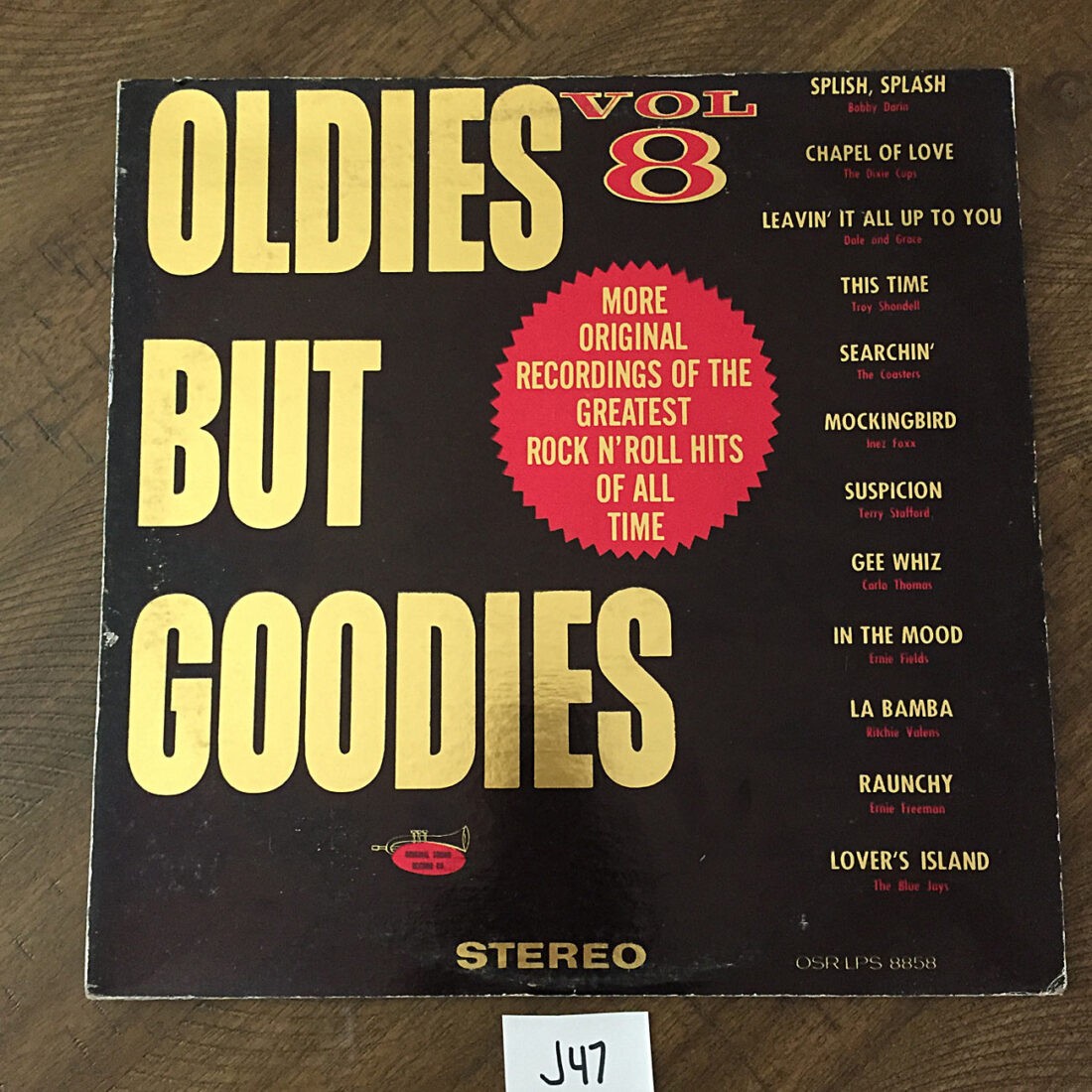Oldies But Goodies Volume 8 Original Vinyl Edition OSRLPS8858 [J47]