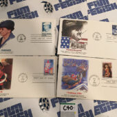 Set of 450 US Postage Stamp First Day Cancelled Cover Envelopes – Various Subjects Including Babe Ruth [C40]