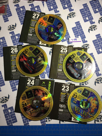 Set of 5 Official X Box Magazine Game Demo Discs No. 23, 24, 25, 26, 27 [9079]