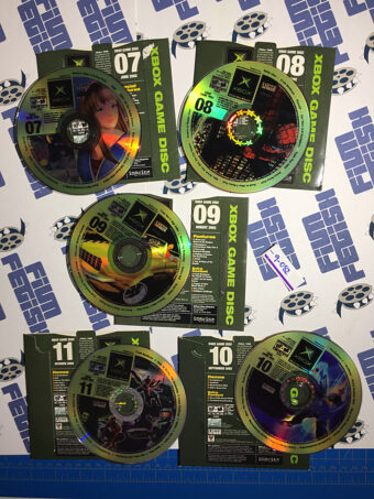 Set of 5 Official X Box Magazine Game Demo Discs No. 7, 8, 9, 10, 11 [9082]