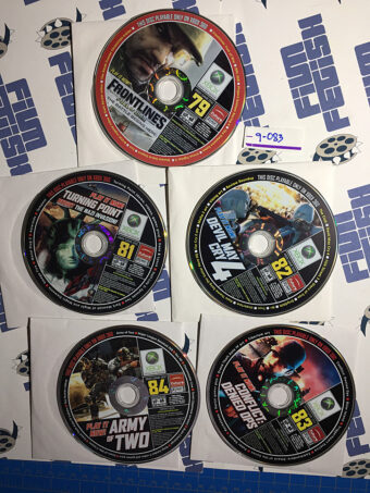 Set of 5 Official X Box Magazine X Box 360 Game Demo Discs No. 79, 81, 82, 83, 84 [9083]