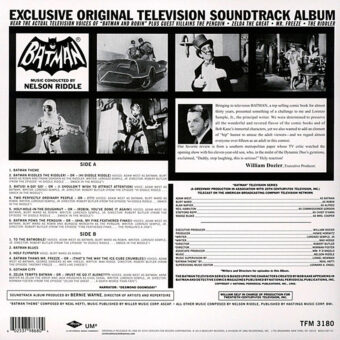 Batman Classic Television Series Exclusive Original Television Soundtrack Album Limited Vinyl Edition