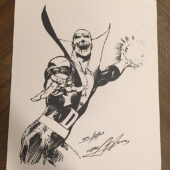 DC Comics Deadman (Boston Brand) 11×14 inch Lithograph Art Sketch Print Signed by Artist Neal Adams [E02]