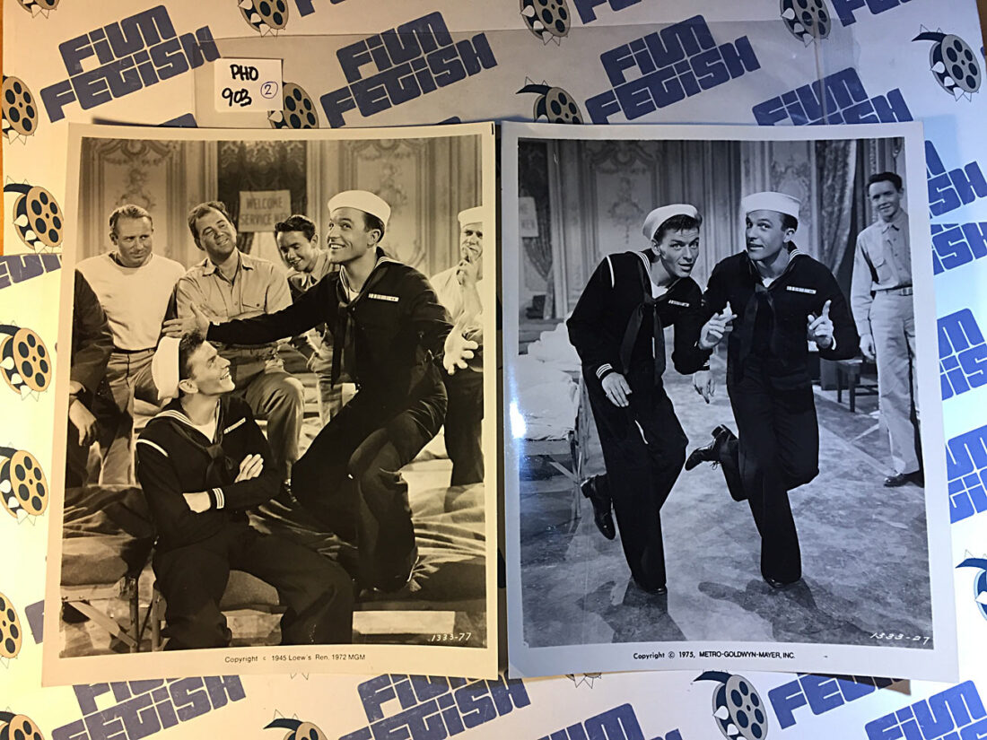 Frank Sinatra, Gene Kelly Anchors Aweigh That’s Entertainment Part II Set of 2 Press Photos (1976) [PHO903]