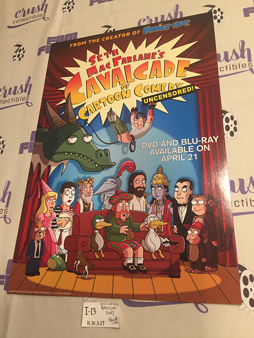 American Dad / Seth McFarlane's Cavalcade of Cartoon Comedy 11×17 inch  Promotional Poster (2009) [I13]  | Film Fetish and the  Crush Collectibles Shop