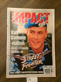 Impact Magazine (June 1995) Jean-Claude Van Damme with Street Fighter Pullout Poster [C11]