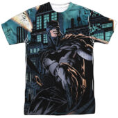 DC Comics Batman In Front of Buildings T-Shirt BM2494