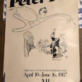 Peter Pan Screenings at Museum of Television & Radio Broadcasting 20×28 inch Promotional Poster by Al Hirschfeld (1987) [C87]