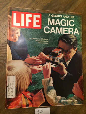 Life Magazine (October 27, 1972) Dr. Edward Land: A Genius and His Magic Camera, Polaroid [B03]