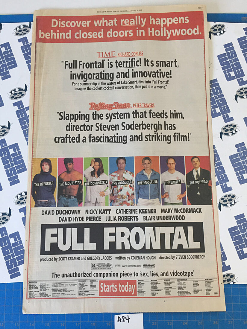 The New York Times Full Frontal/The Kids Stay in the Picture Full Page Newspaper Ads (August 2, 2002) [A24]