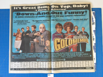 The New York Times Austin Powers in Goldmember/Martin Lawrence Live Original Full Page Newspaper Ads (August 2, 2002) [A25]
