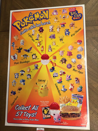 Burger King Pokemon 22 x 33 inch Promotional Toy Poster (1999) [D10]