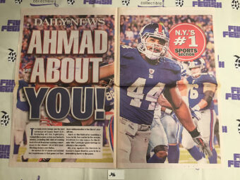 New York Daily News Cover – Super Bowl XLVI Coverage, Ahmad Bradshaw Giants vs. New England Patriots (2012) [J46]