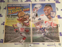 New York Daily News Insert – Super Bowl XLVI Coverage, Cruz, Pierre-Paul Caricatures Giants vs. New England Patriots (2012) [J48]