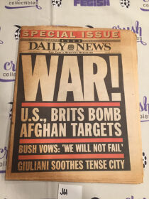 New York Daily News 911 Coverage Special Issue War (October 8, 2001) [J61]