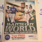 New York Daily News 2016 Baseball Preview Mets Yankees (April 3, 2016) [J65]