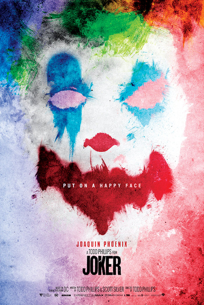 Joker Painted Put On A Happy Face (2019) 24×36 inch Movie Poster with Joaquin Phoenix