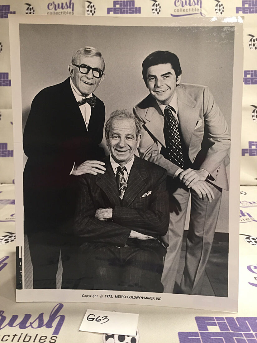 George Burns, Walter Matthau, Richard Benjamin in The Sunshine Boys (1975) Lobby Card Press Photo [G63]