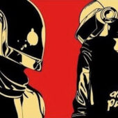 Daft Punk Red 36×24 inch Dance Music Poster