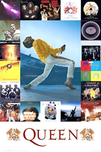 Queen Albums and Freddie 24×36 inch Music Poster