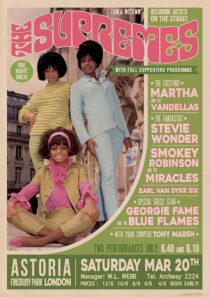 The Supremes Astoria Finsbury Park London (March 20, 1965) 23 X 33 inch Concert Poster