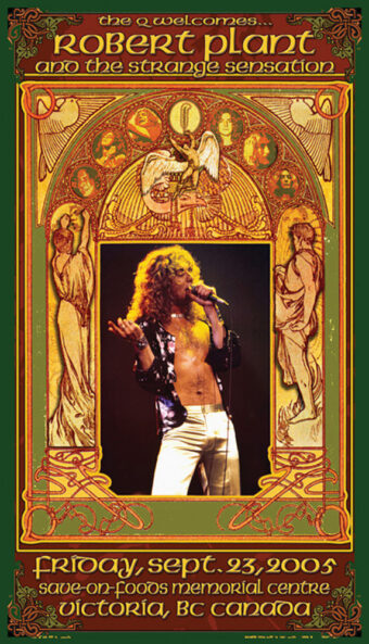 Robert Plant and the Strange Sensation at Victoria BC, Canada (September 23, 2005) 13×23 inch Music Concert Poster